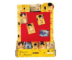 18312  18312 Magnet i display, Gustav Klimt 100 stk, 5 ass. design, Fridolin